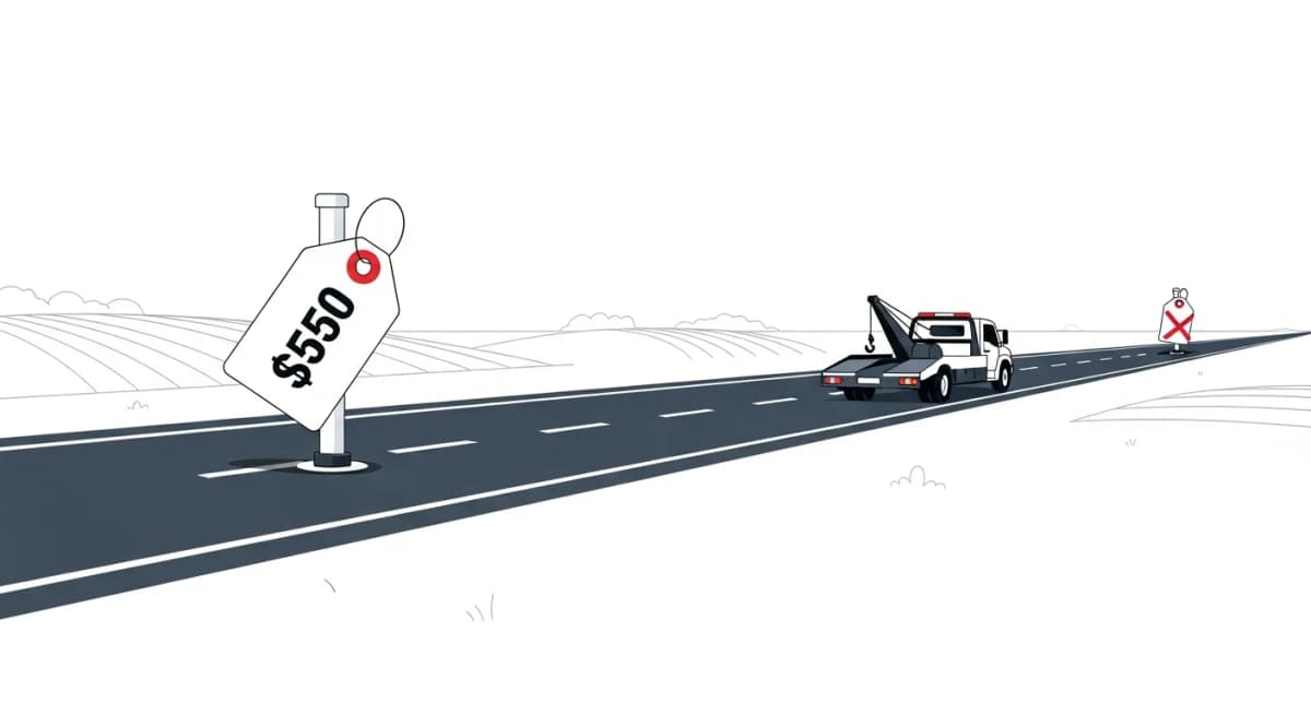 スマートフォンの通話画面と見積書が並ぶ追加請求なしの明朗会計イメージのフラットデザインイラスト