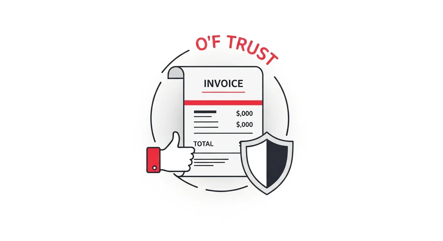 スマートフォンの通話画面と見積書が並ぶ追加請求なしの明朗会計イメージのフラットデザインイラスト