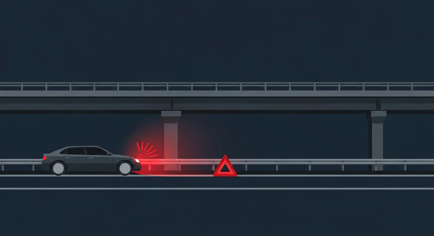 草加市内の国道4号沿いの商業施設駐車場でバッテリー上がりになった車に対応するロードサービスのフラットデザインイラスト
