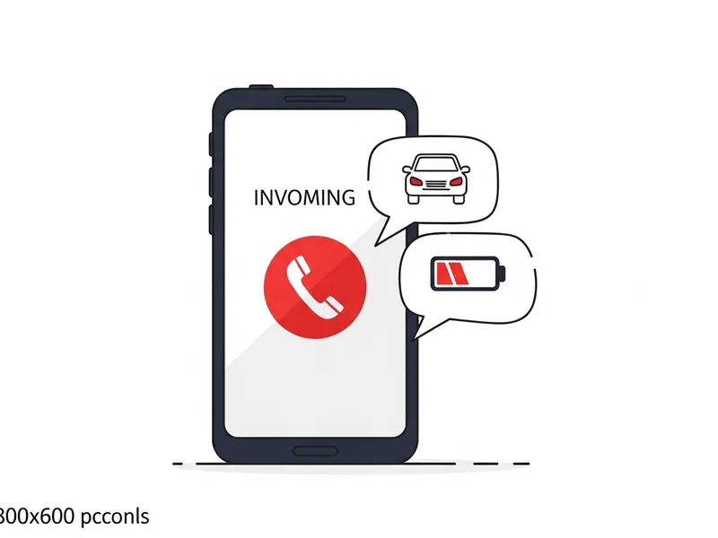 バッテリー上がりの電話相談・お見積りのイラスト