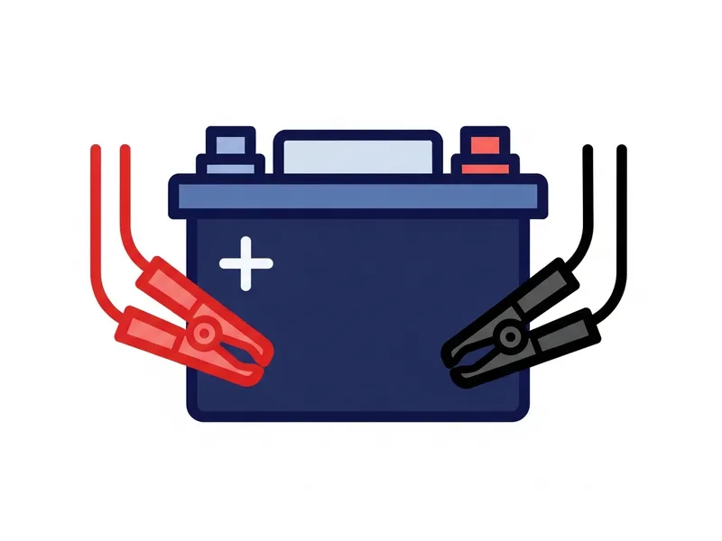 バッテリー上がりトラブルのイラスト