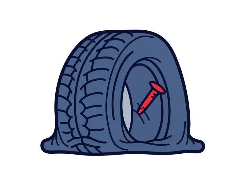 パンク・タイヤトラブルのイラスト