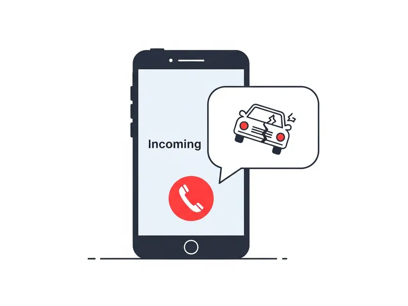 電話でロードサービスに連絡するイラスト