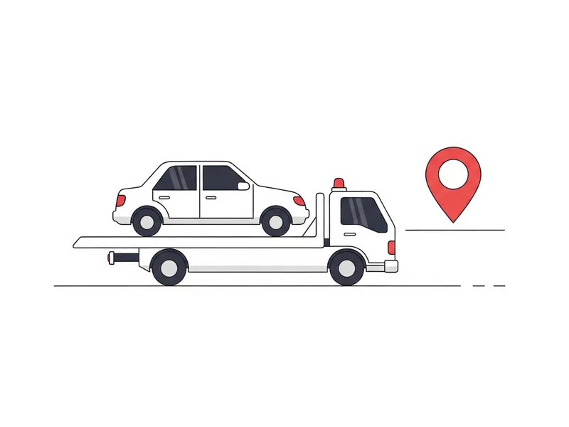 搬送完了で安心するお客様のイラスト