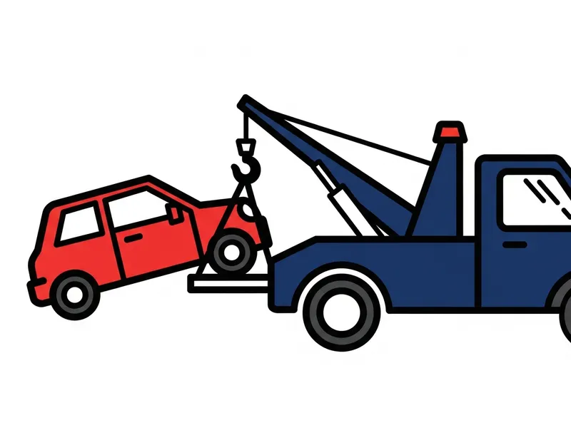 レッカー搬送のイラスト