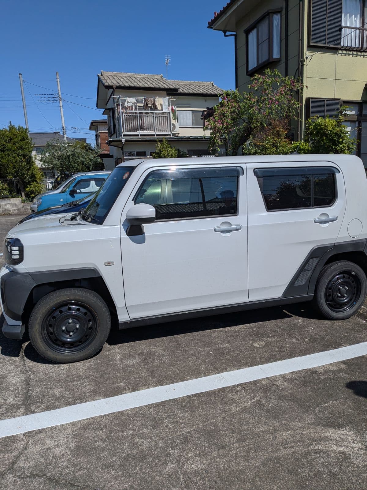 群馬県高崎市でのダイハツ タフトのバッテリー上がり救援の様子