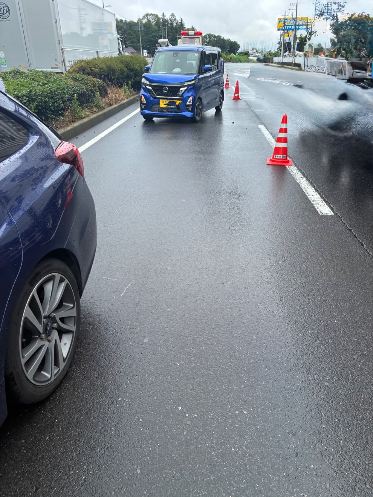 栃木県宇都宮市での日産 ルークスの事故救援の様子