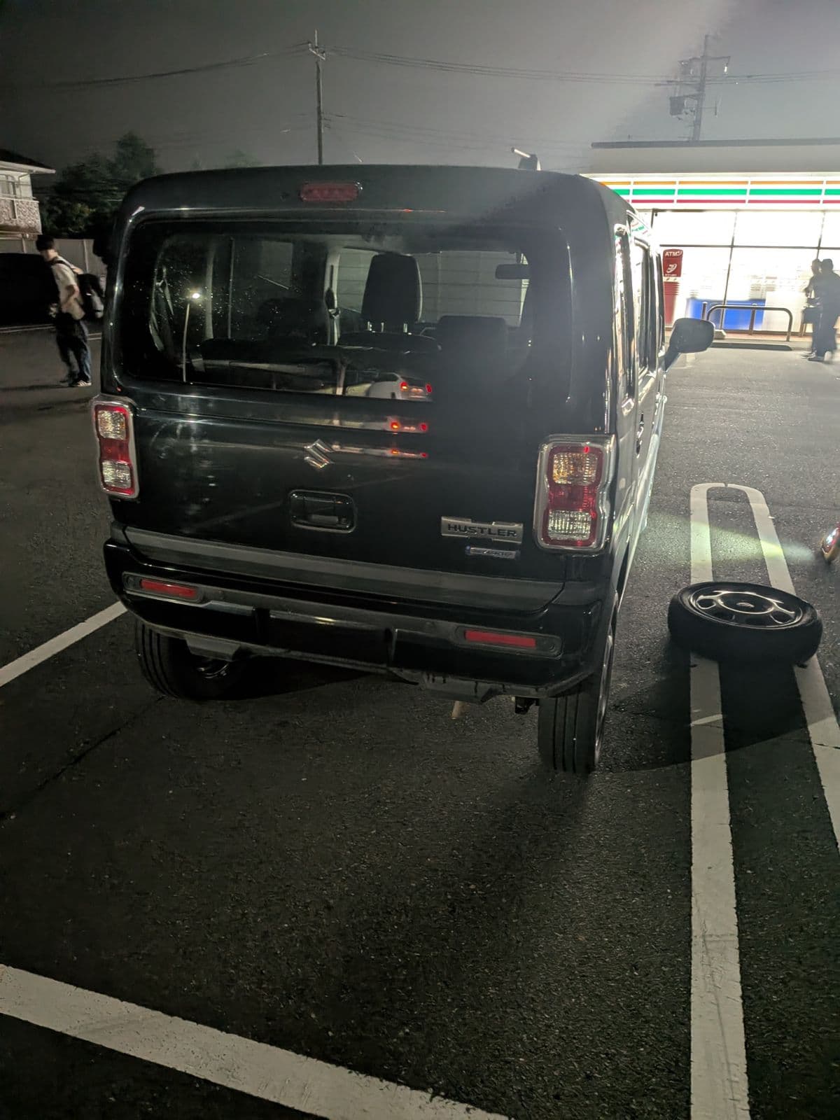 栃木県那須塩原市でのスズキ ハスラー!のパンク・タイヤトラブル救援の様子