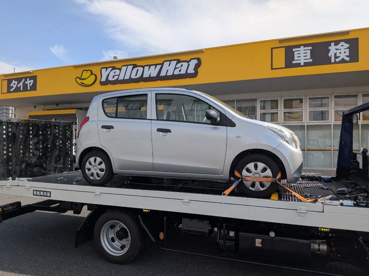 群馬県高崎市でのスズキ アルトのバッテリー上がり救援の様子