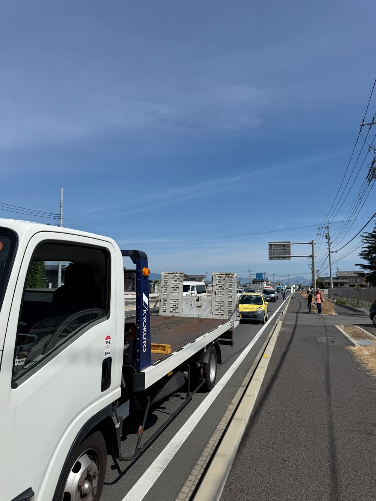 群馬県高崎市でのスズキ ウイングの交通事故救援の様子