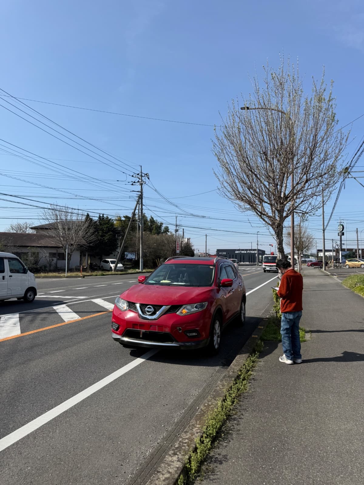 栃木県大田原市での日産 エクストレイルのレッカー搬送救援の様子