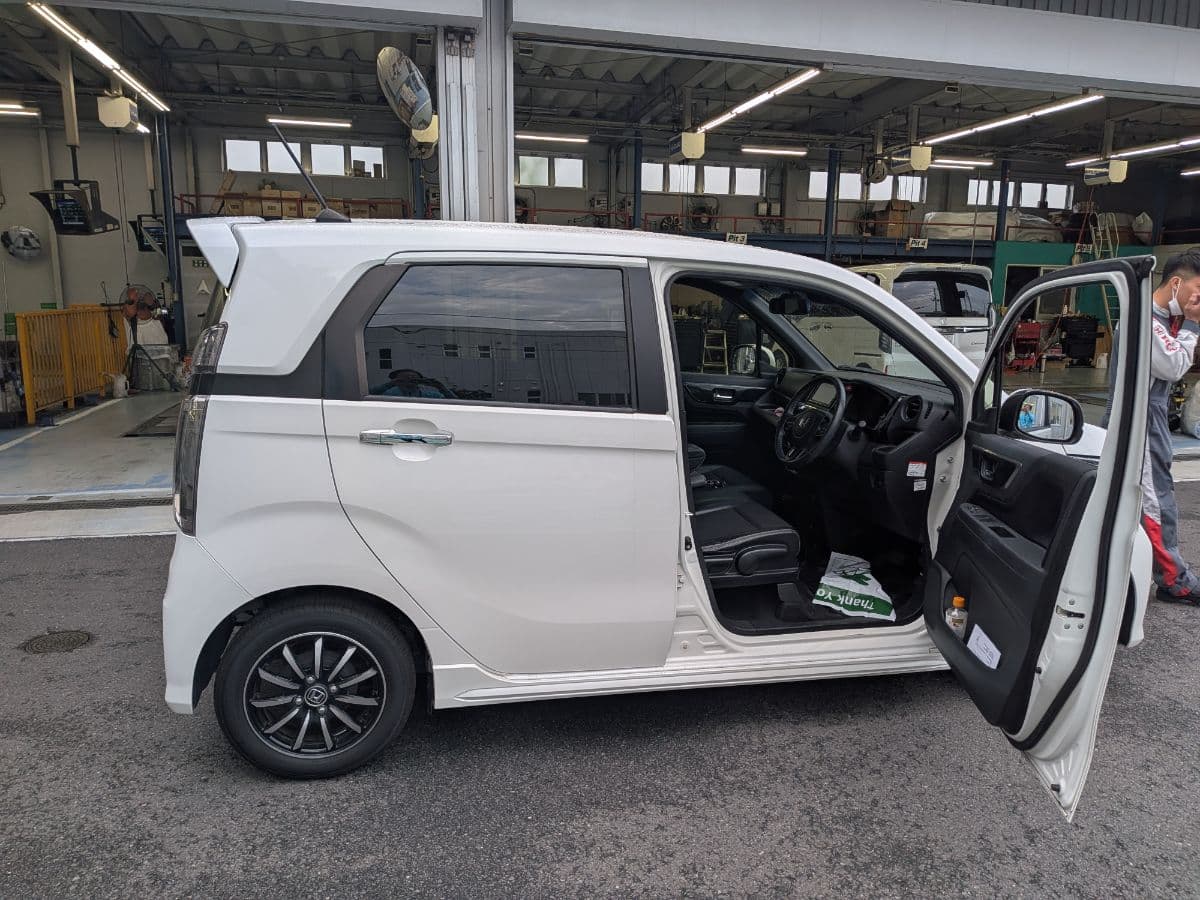 群馬県高崎市でのホンダ n-boxのレッカー搬送救援の様子