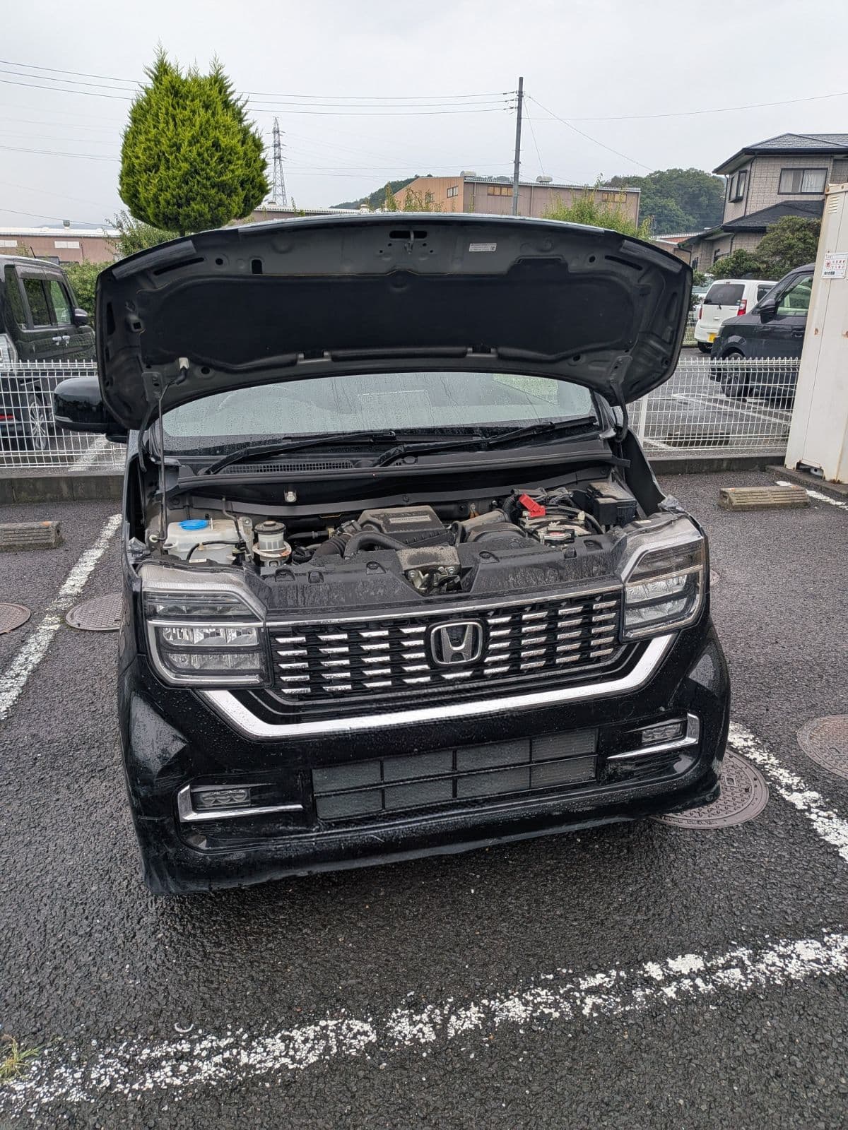 栃木県栃木市でのホンダ n-boxのバッテリー上がり救援の様子