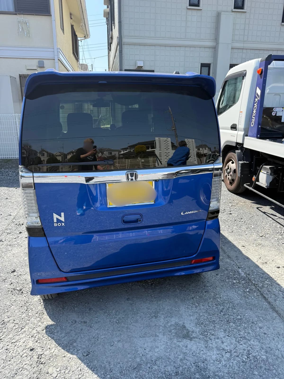 栃木県宇都宮市でのホンダ NBOXのパンク・タイヤトラブル救援の様子