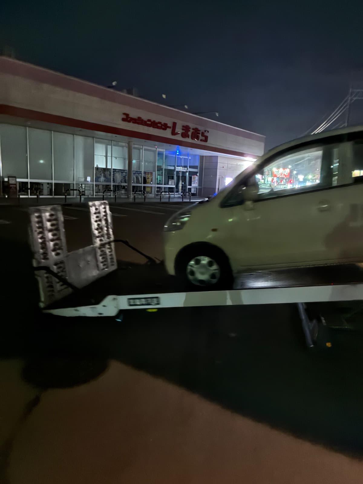 栃木県那須塩原市でのホンダ ライフのパンク・タイヤトラブル救援の様子