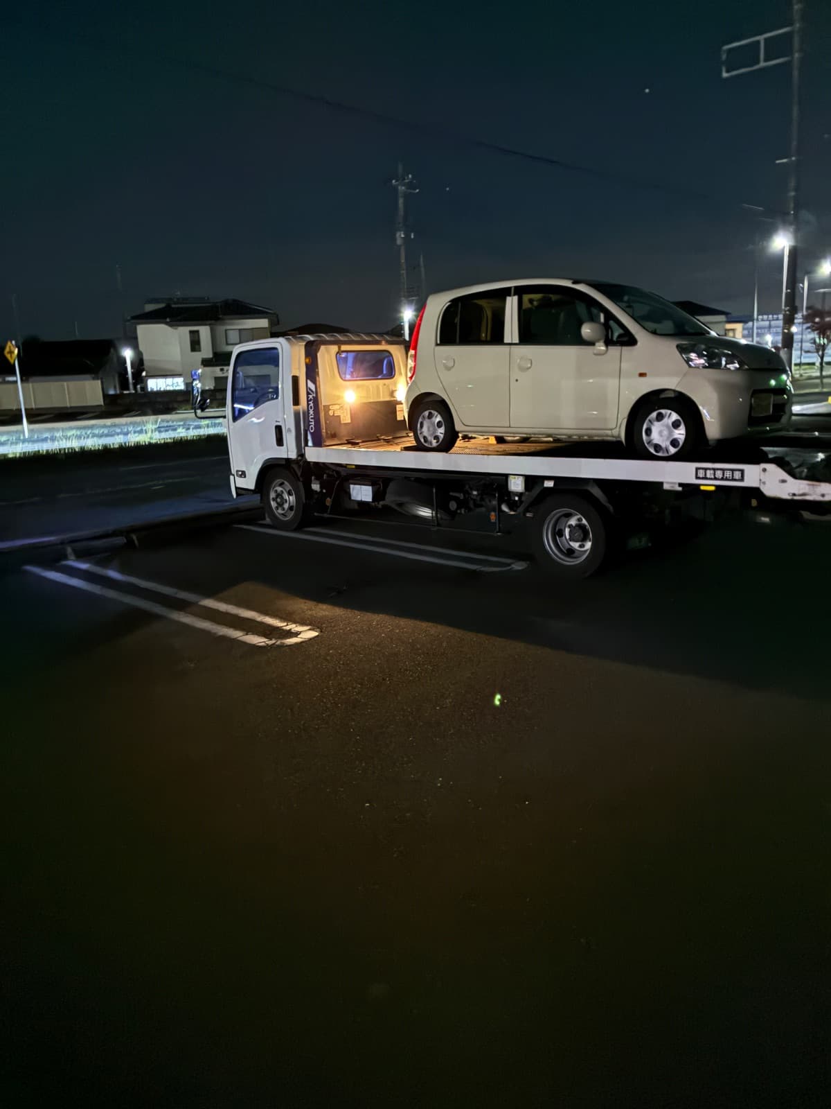 栃木県那須塩原市でのホンダ ライフのパンク・タイヤトラブル救援の様子