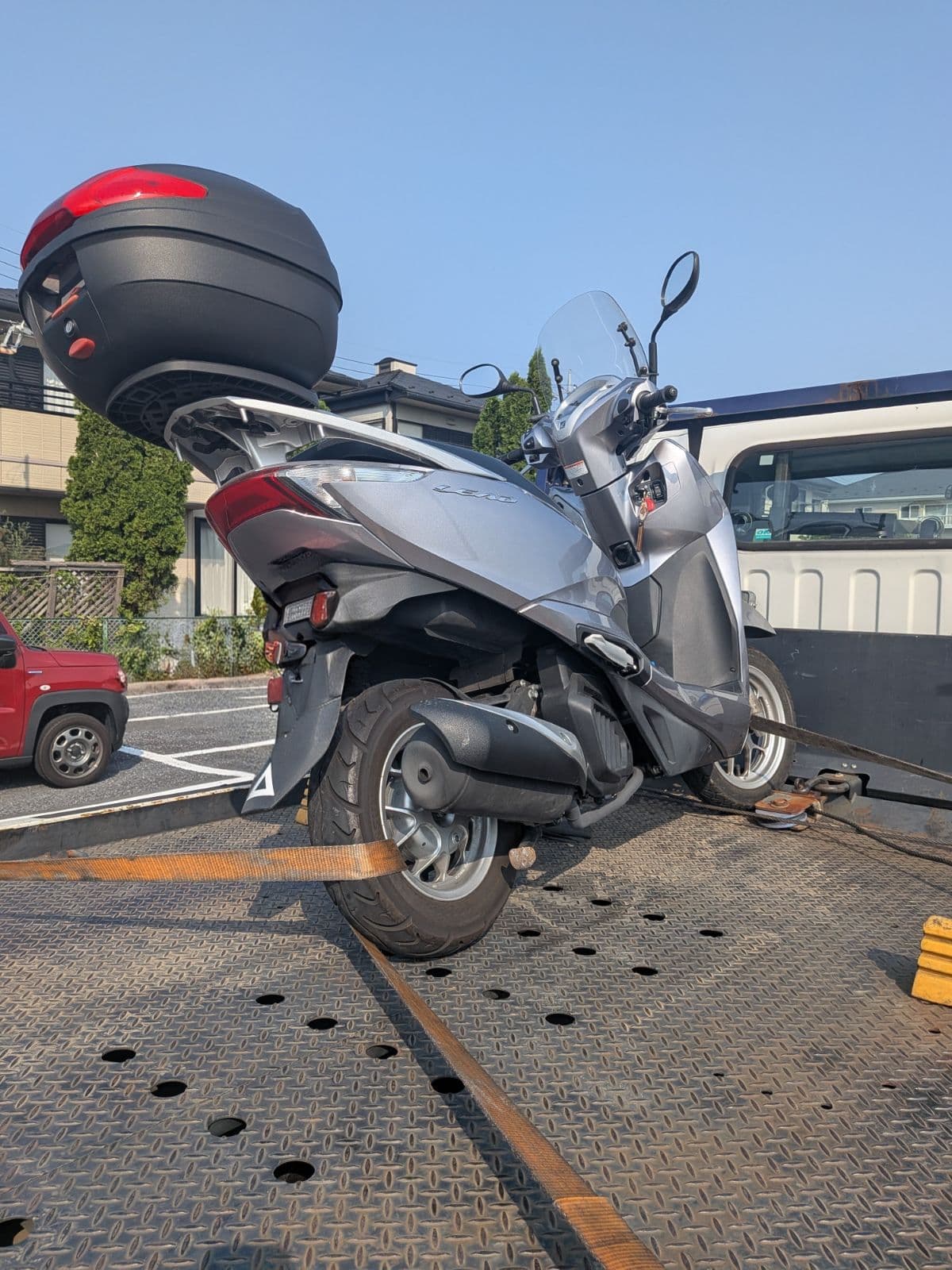 埼玉県草加市でのその他 125cc バイクのバッテリー上がり救援の様子
