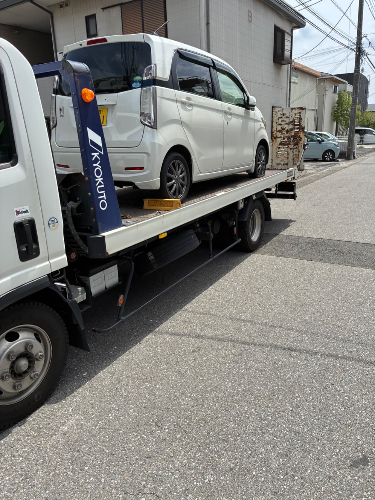 栃木県宇都宮市でのホンダ nwgoのパンク・タイヤトラブル救援の様子