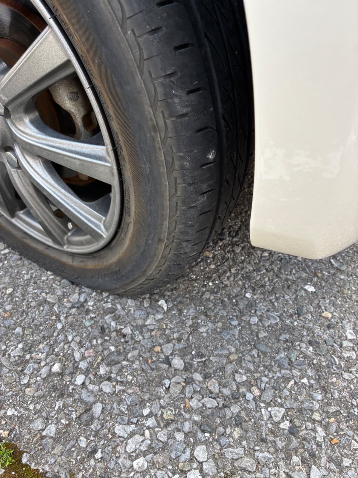 栃木県宇都宮市でのホンダ nwgoのパンク・タイヤトラブル救援の様子