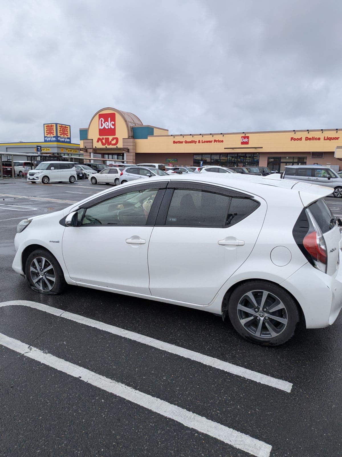 群馬県太田市でのトヨタ アクアのパンク・タイヤトラブル救援の様子